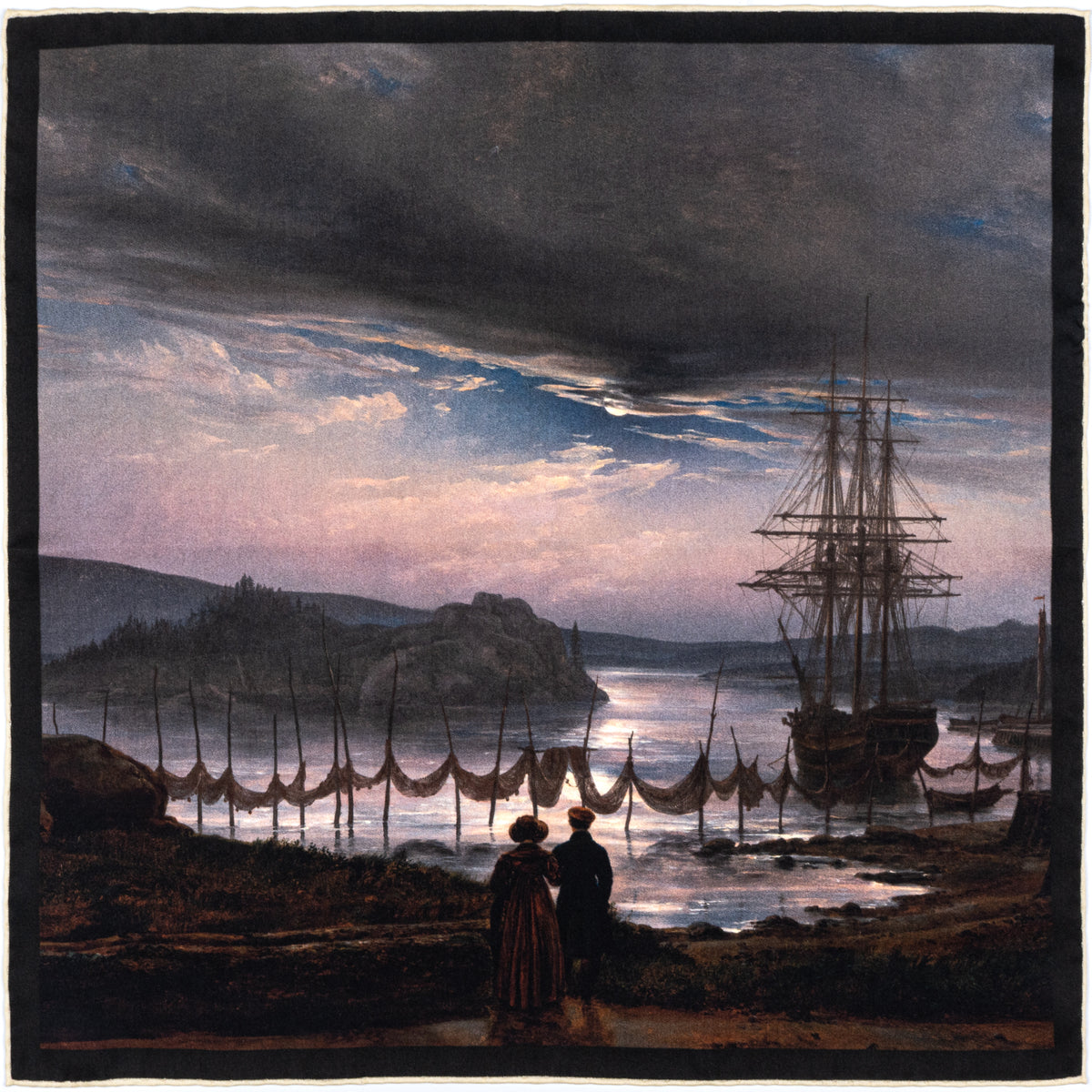 Fine Art Pocket Square - View from Vækerø near Christiania (low stock)