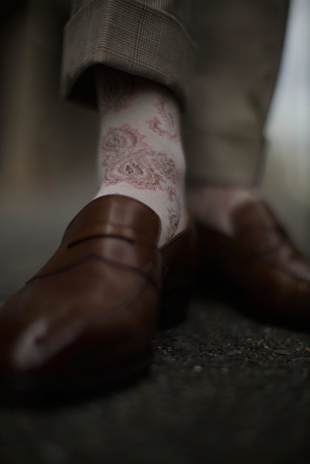 Snow Paisley Socks