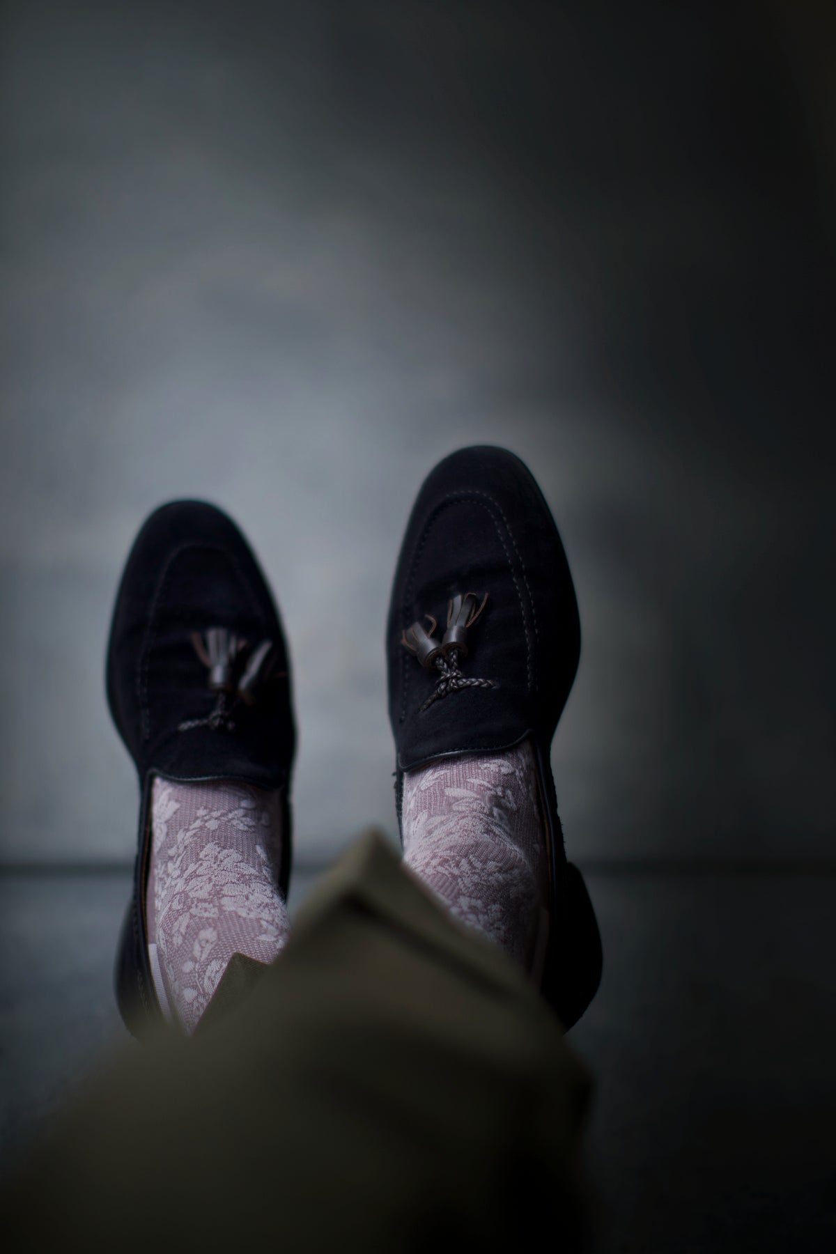 Lavender Floral Ramie Socks