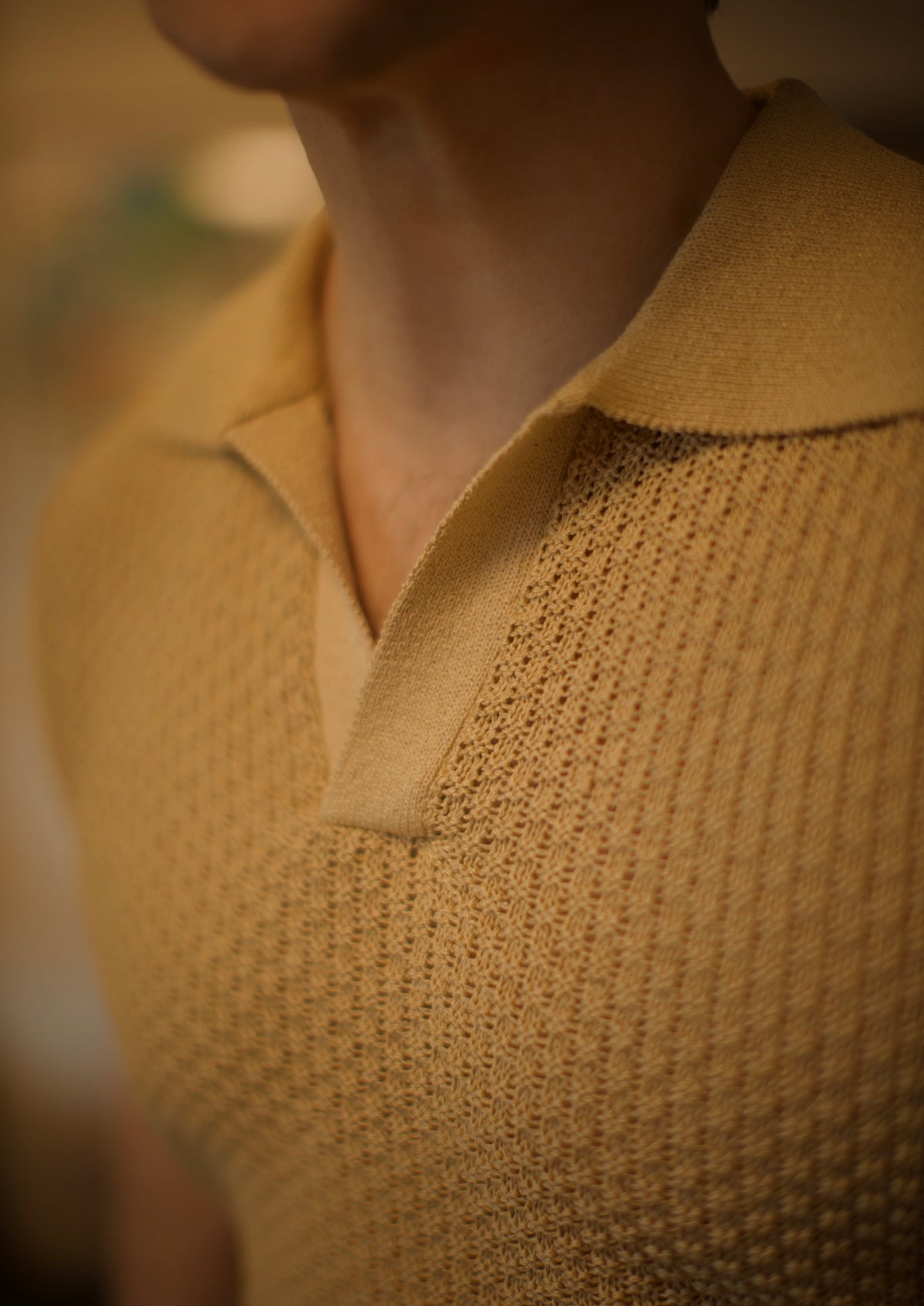 Yellow Skipper Knit Polo Shirt (low stock)